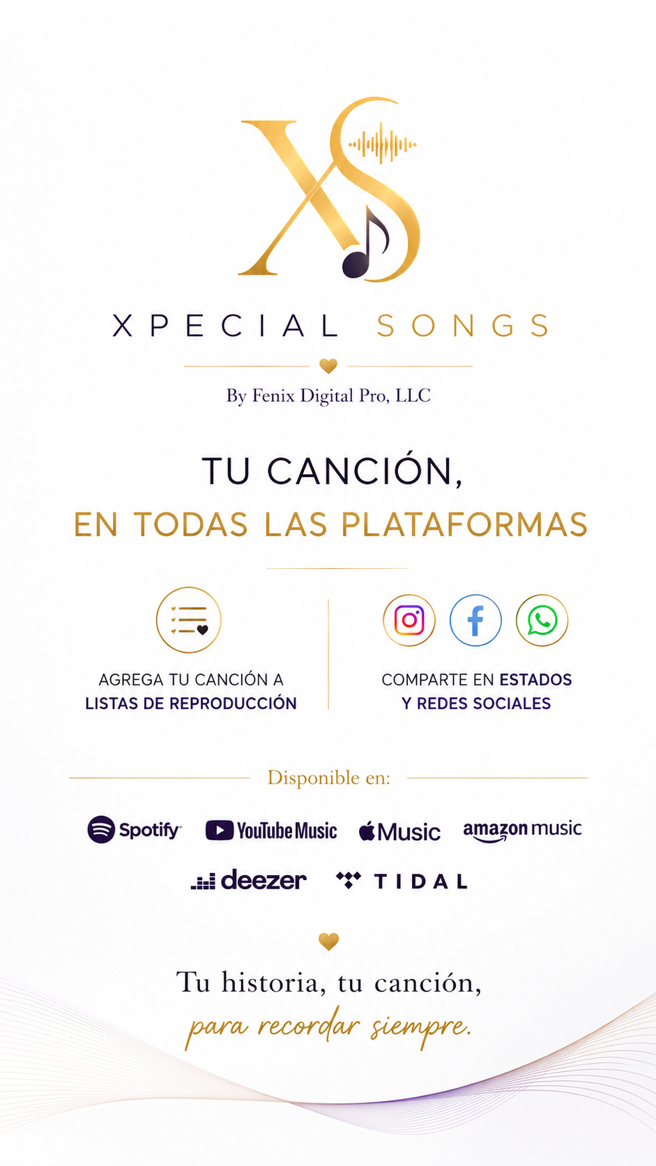 Tu canción Personalizada en Todas las Plataformas de Streaming de Música